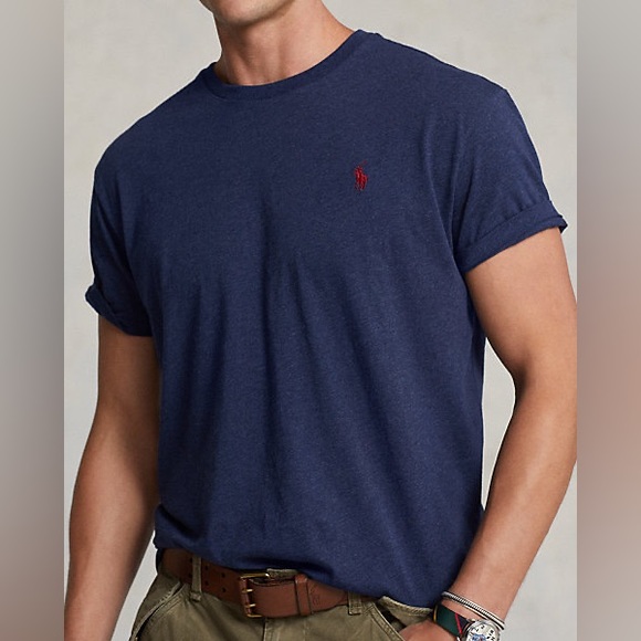 POLO Ralph Lauren Custom Slim Fit Navy Tee | Men’s Size Large - Picture 2 of 9